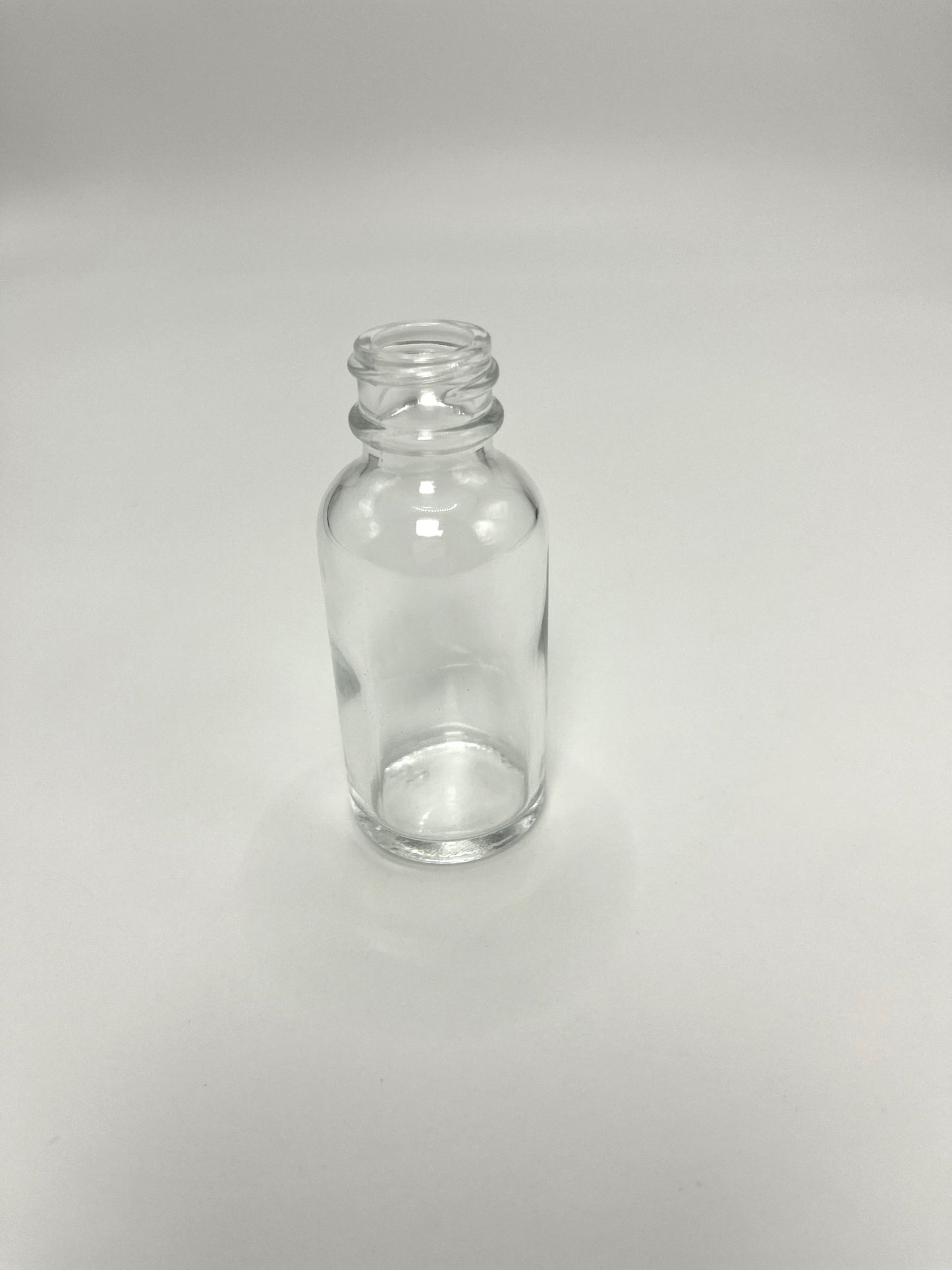 1 oz Clear Boston Round Bottle with Graduated CR Glass Dropper