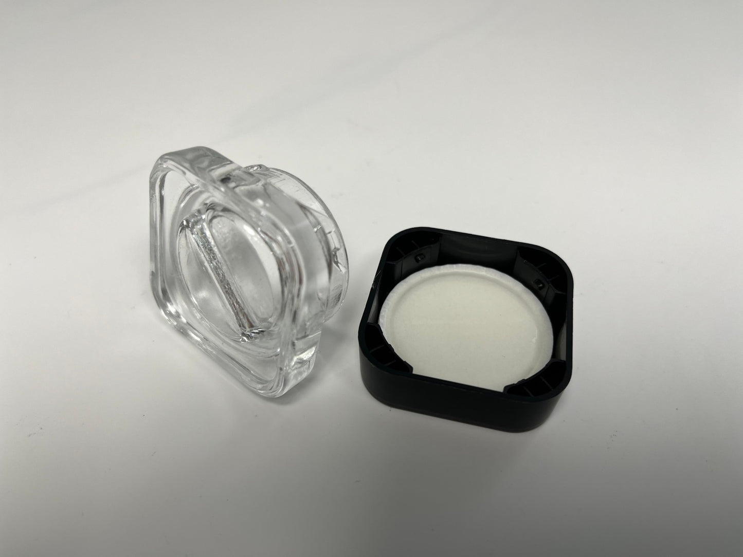 Clear Glass Two Split Concentrate Jar | 9ml