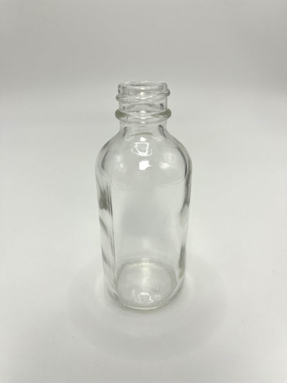 2 oz Clear Boston Round Bottle with Graduated CR Glass Dropper