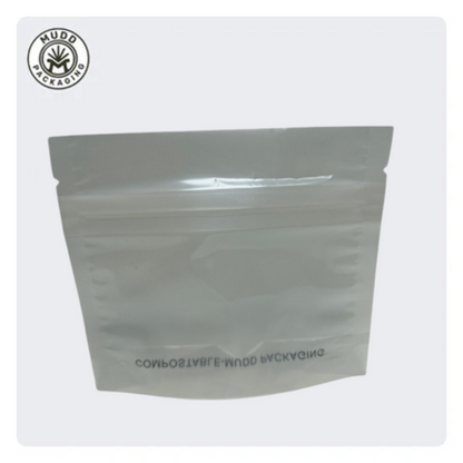 1/8oz Transparent Compostable Stand Up Pouch
