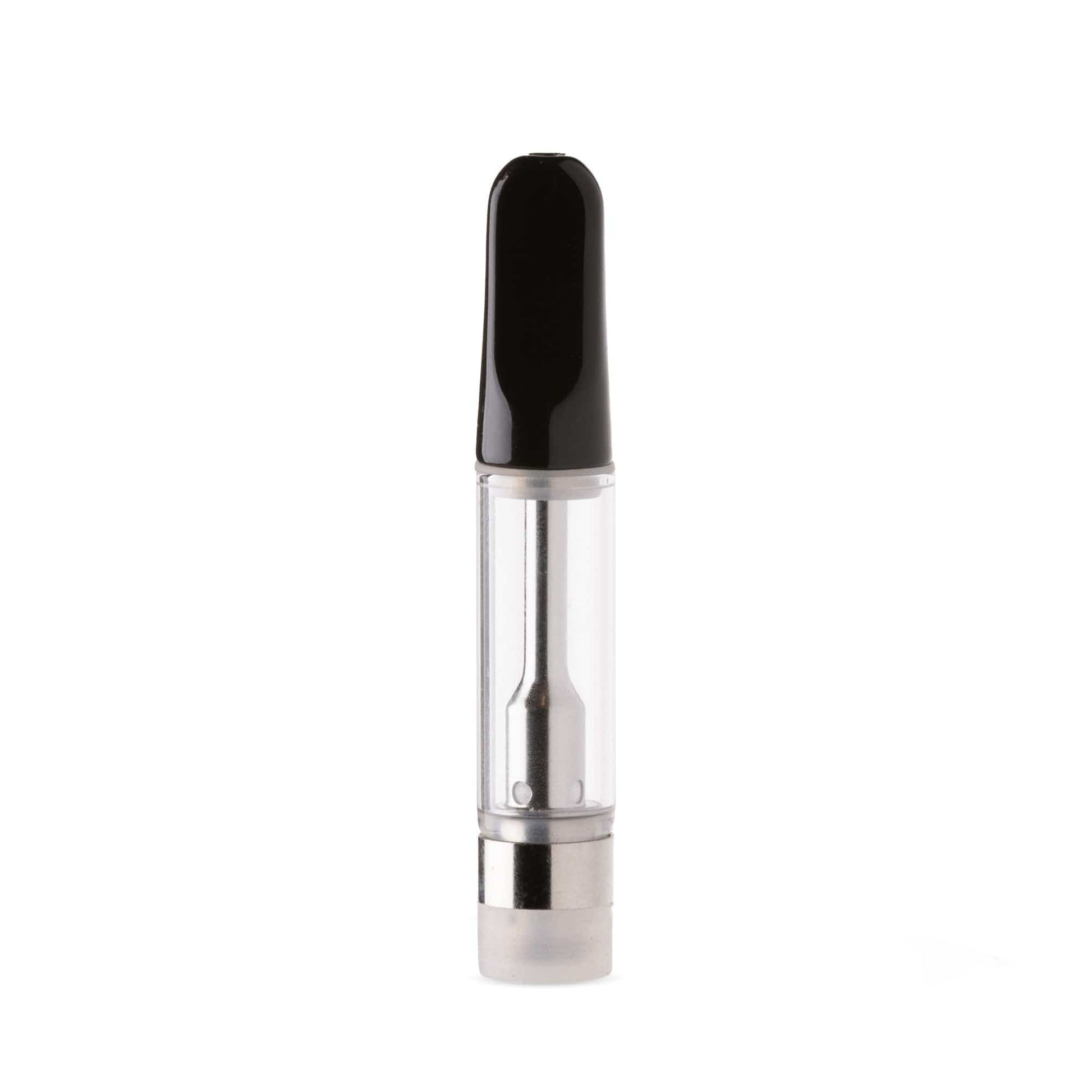 Glass Vape Cartridge with Black Ceramic Mouthpiece | 1.0mL - Screwed M Glass Vape Cartridge with Black Ceramic Mouthpiece | 1.0mL - Screwed M