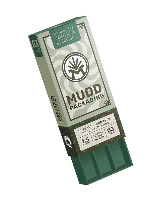 Cardboard Push-Pack for 3 Prerolls With Dividers