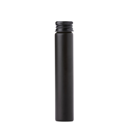 22x116mm Black Glass Tube with Metal Cap (300/case)