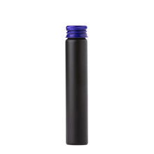 22x116mm Black Glass Tube with Metal Cap (300/case)