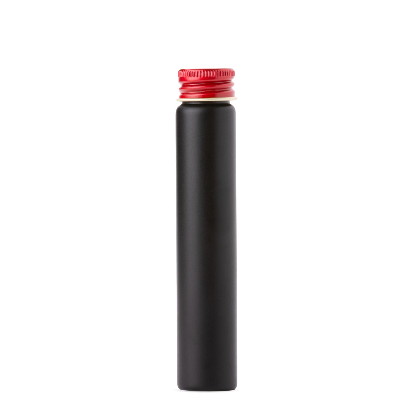 22x116mm Black Glass Tube with Metal Cap (300/case)