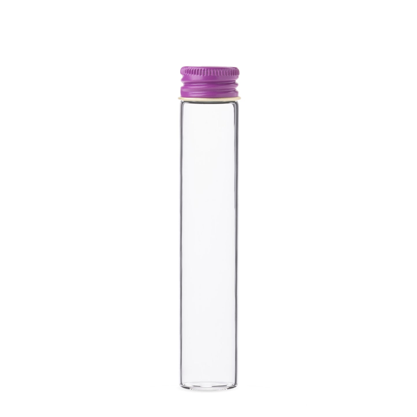 22x116mm Clear Glass Tube with Metal Cap (300/case)