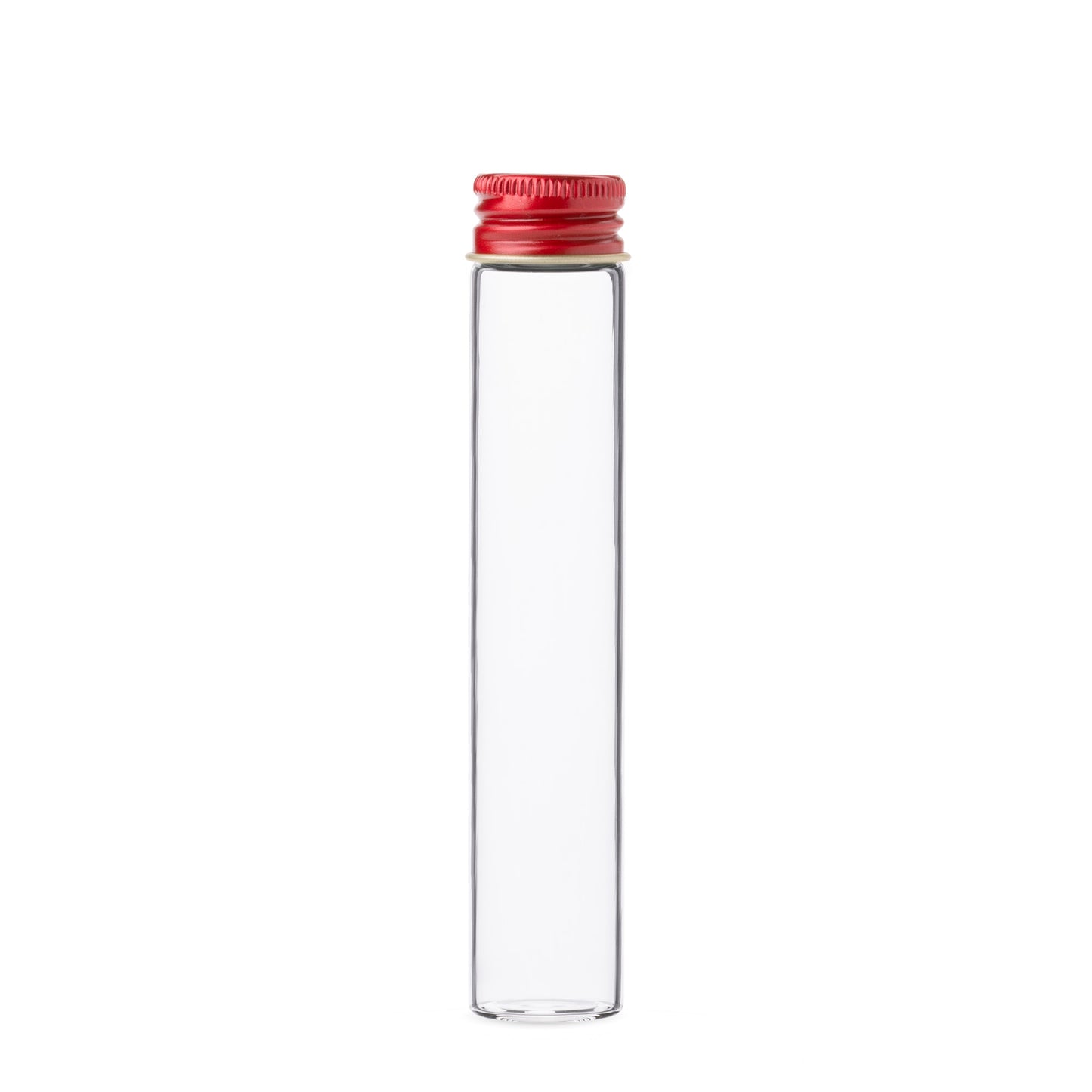 22x116mm Clear Glass Tube with Metal Cap (300/case)