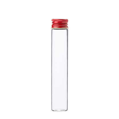 22x116mm Clear Glass Tube with Metal Cap (300/case)
