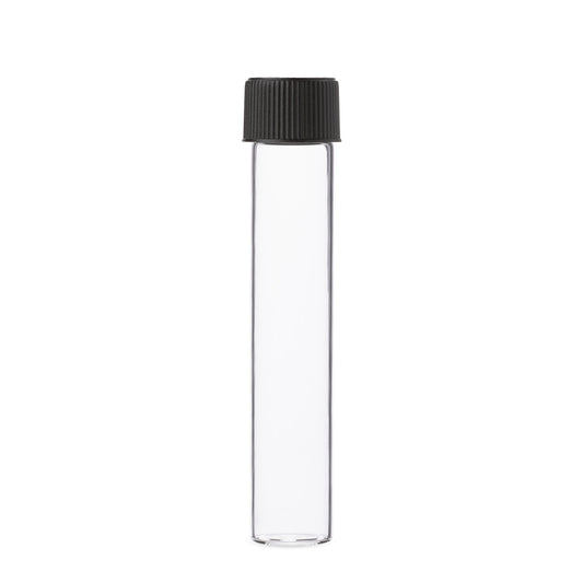 22x116mm Clear Glass Tube with Child Resistant Cap (300/case)