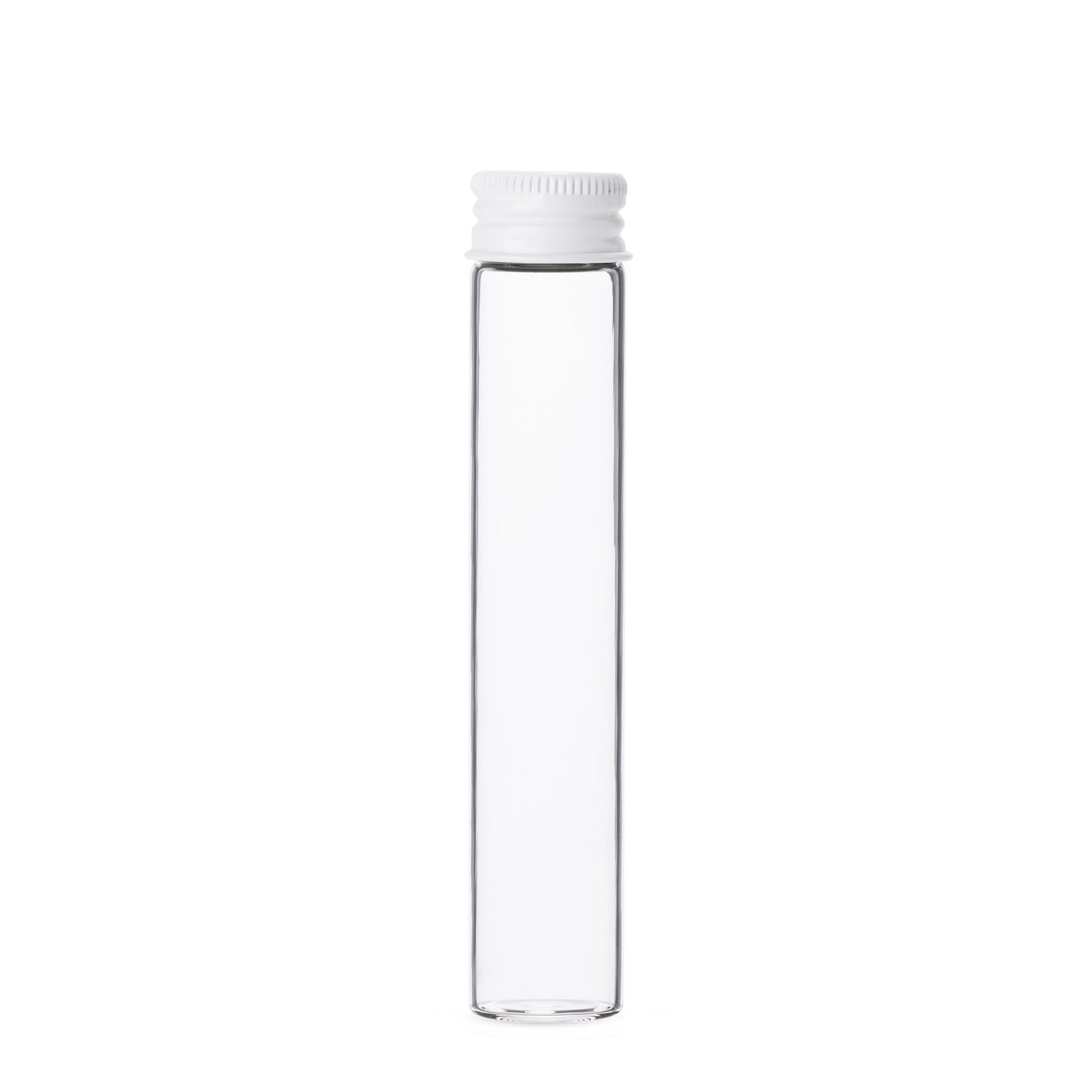 22x116mm Clear Glass Tube with Metal Cap (300/case)