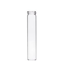 22x116mm Clear Wide Mouth Glass Tube with Black Metal Cap (300/case)