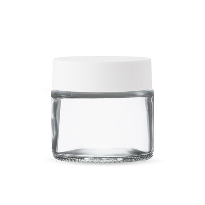3oz Transparent Glass Jar with Child Resistant Cap