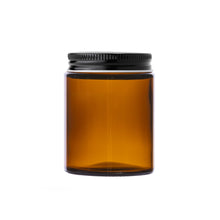 6oz Dark Brown Glass Jar with Black Metal Cap