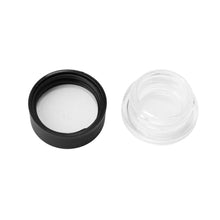 9ml Clear Glass Round Concentrate Jar with Black PCR Child Resistant Lid