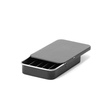 80mm Black Slide Tin – Child-Resistant Pre-Roll Box with 5 Dividers & Warning Label