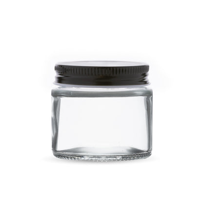 3oz Transparent Glass Jar with Metal Cap