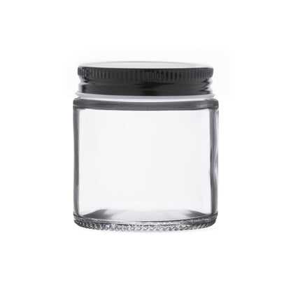 4oz Transparent Glass Jar with Metal Cap