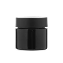 3oz Black Opaque Glass Jar with Child Resistant Cap