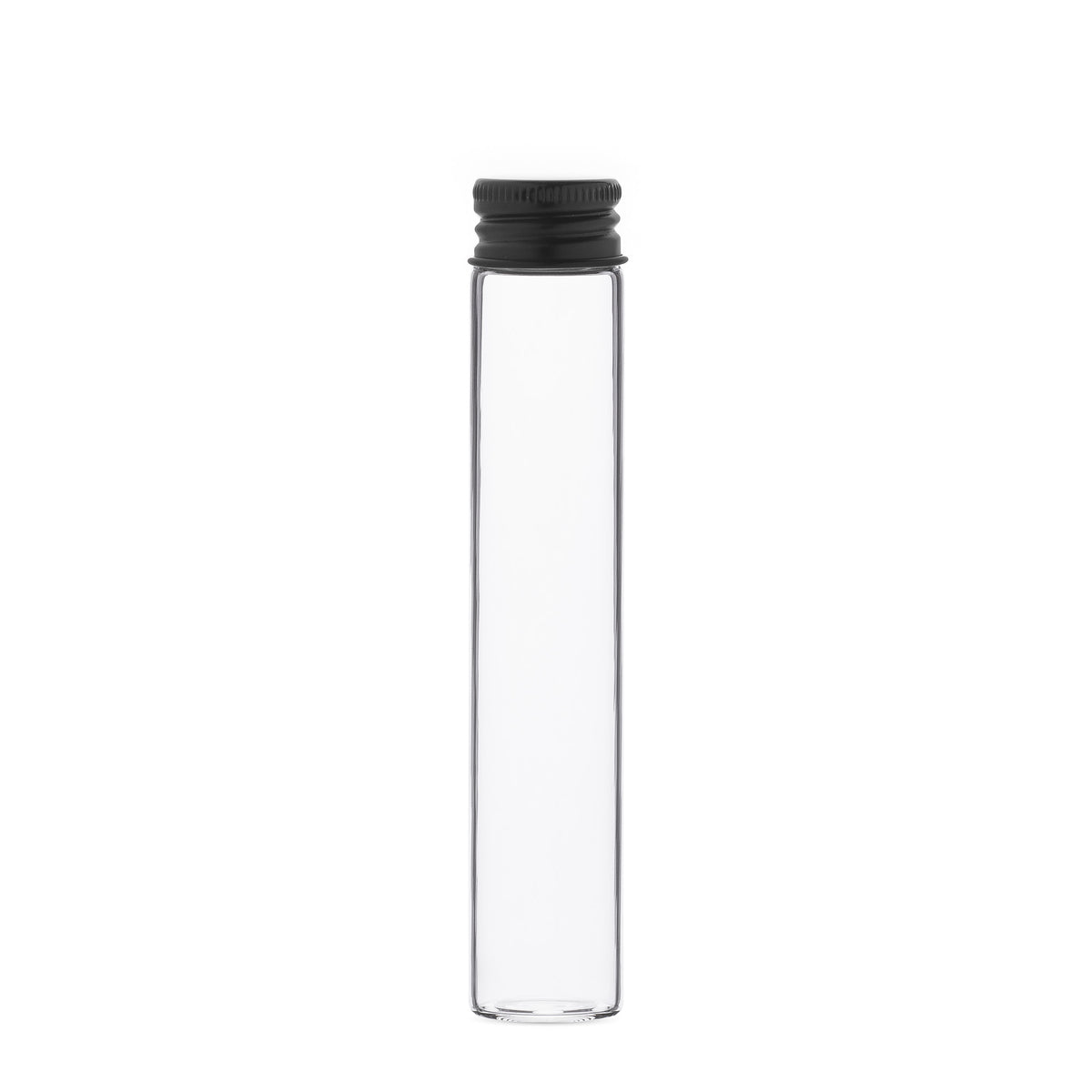 22x116mm Clear Glass Tube with Metal Cap (300/case)