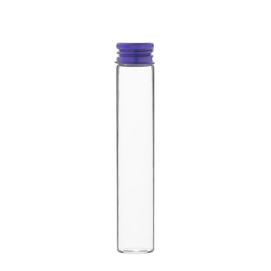 22x116mm Clear Glass Tube with Metal Cap (300/case)