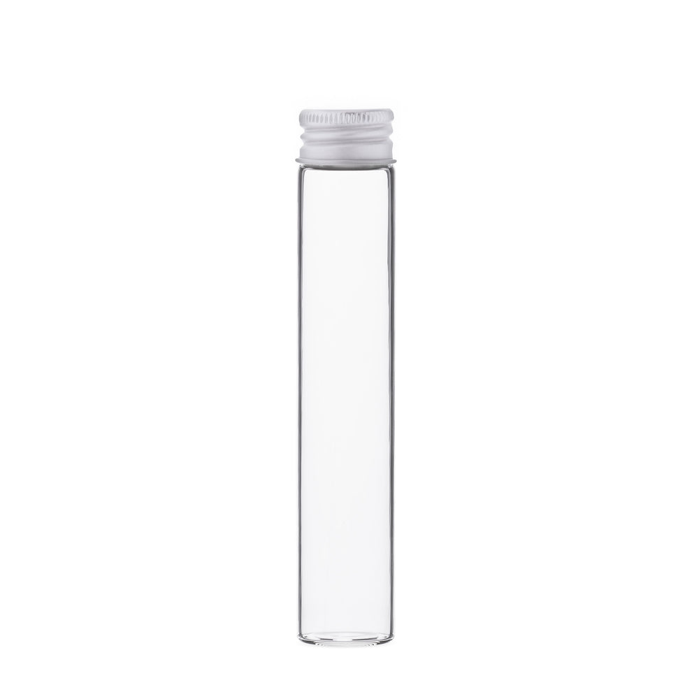 22x116mm Clear Glass Tube with Metal Cap (300/case)