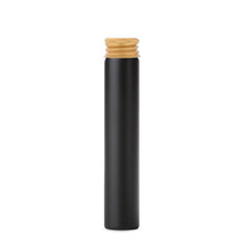 22x116mm Black Glass Tube with Metal Cap (300/case)