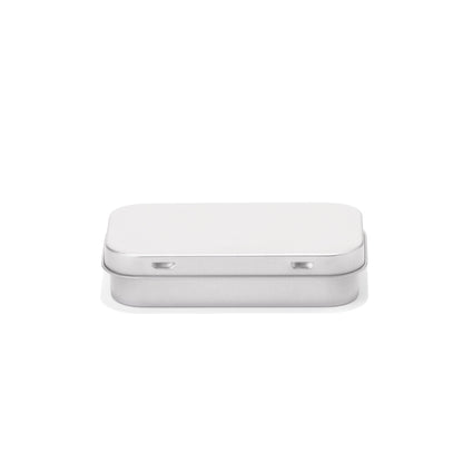 100mm Silver Hinged Tin – Child-Resistant Box for Edibles & Joints