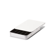 95mm Silver Slide Tin – Child-Resistant Pre-Roll Box with 5 Dividers & Warning Label