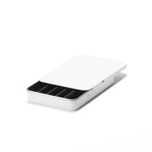 95mm White Slide Tin – Child-Resistant Pre-Roll Box with 5 Dividers & Warning Label
