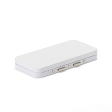 120mm White Hinged Tin – Child-Resistant Box for Edibles & Joints