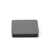 112mm Black Slide Tin – Child-Resistant Pre-Roll Box (with Warning Label)