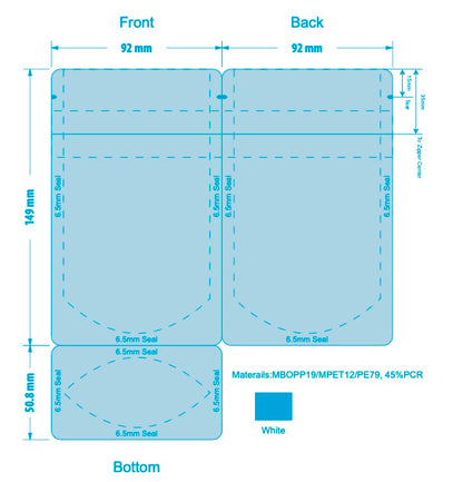 Child-Resistant Stand-Up PCR Pouch
