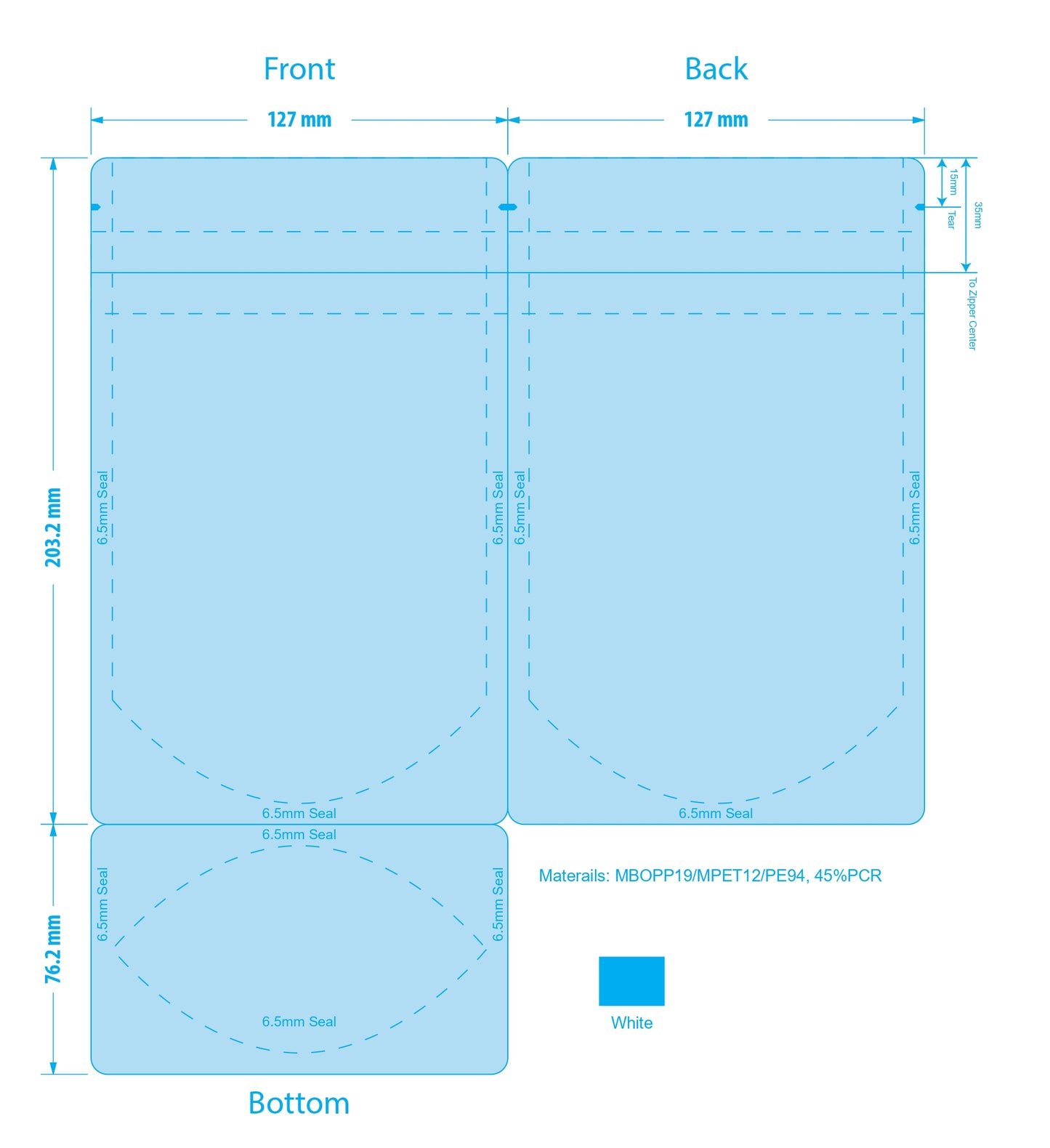 Child-Resistant Stand-Up PCR Pouch