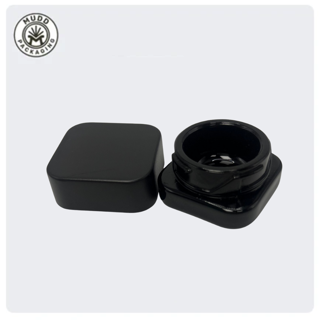 5ml Black Opaque Concentrate Jar with Black CR Lid