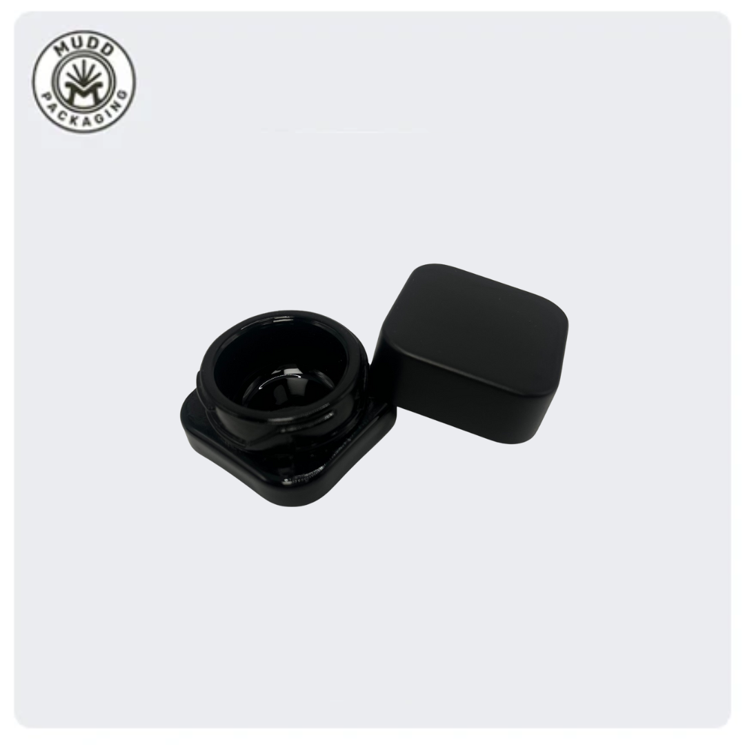 5ml Black Opaque Concentrate Jar with Black CR Lid