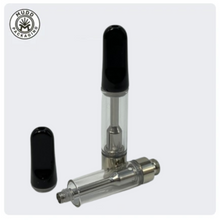 Glass Vape Cartridge with Black Ceramic Mouthpiece | 1.0mL - Screwed Mouthpiece