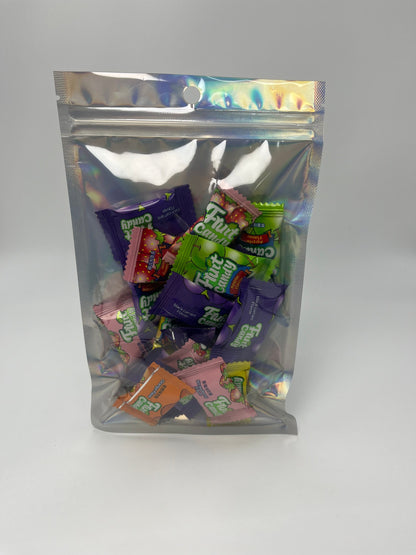 4 oz Transparent Front and Laser Effect Back Flat Pouches