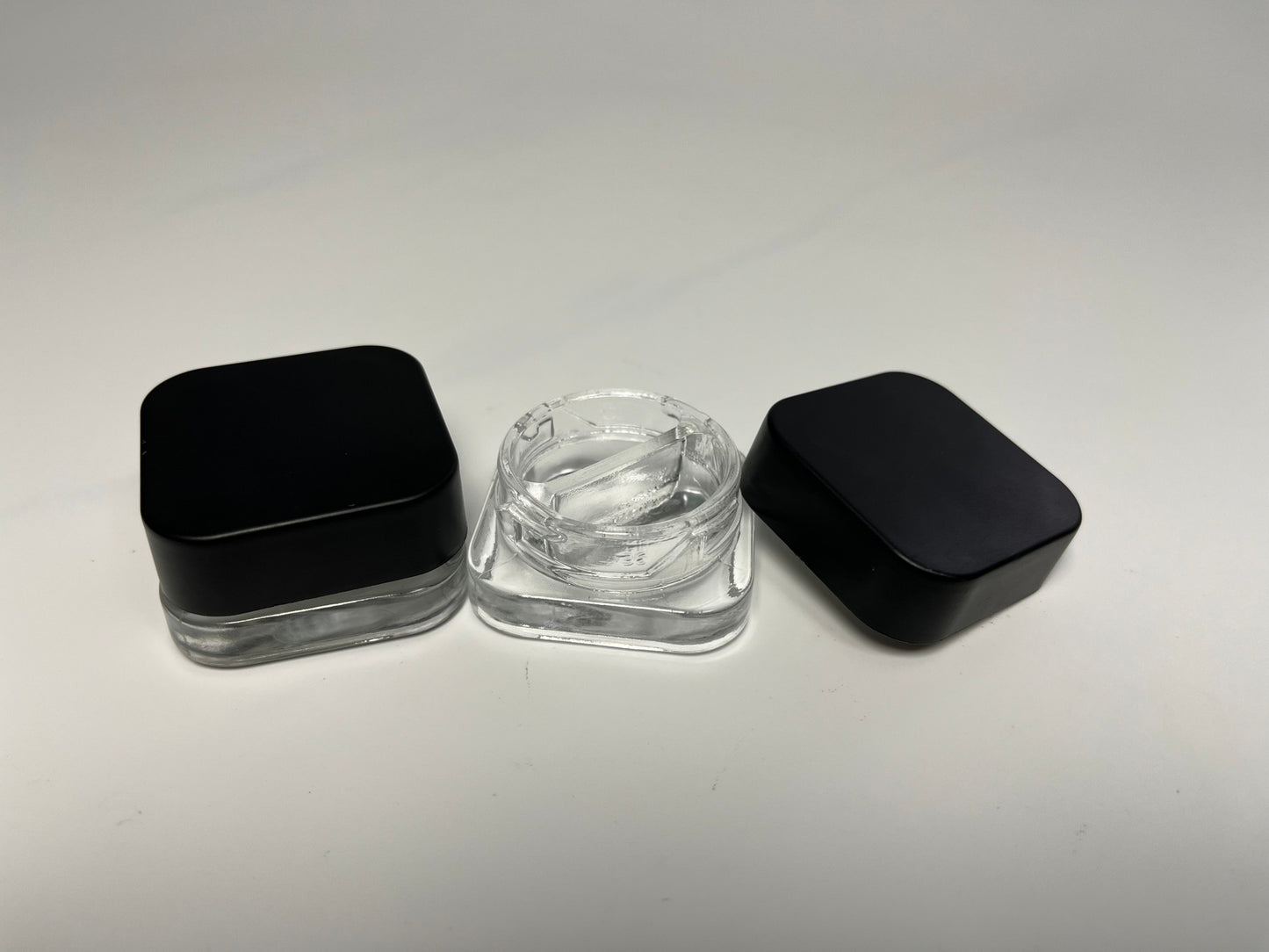 Clear Glass Two Split Concentrate Jar | 9ml