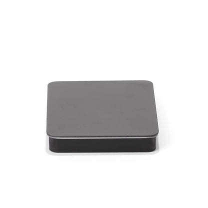 Black slide tin designed to hold 3 or 5 pre-rolls with tamper-resistant closure