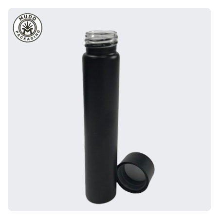 22*116mm Black Coating Glass Tube with Black Child Resistant Cap`