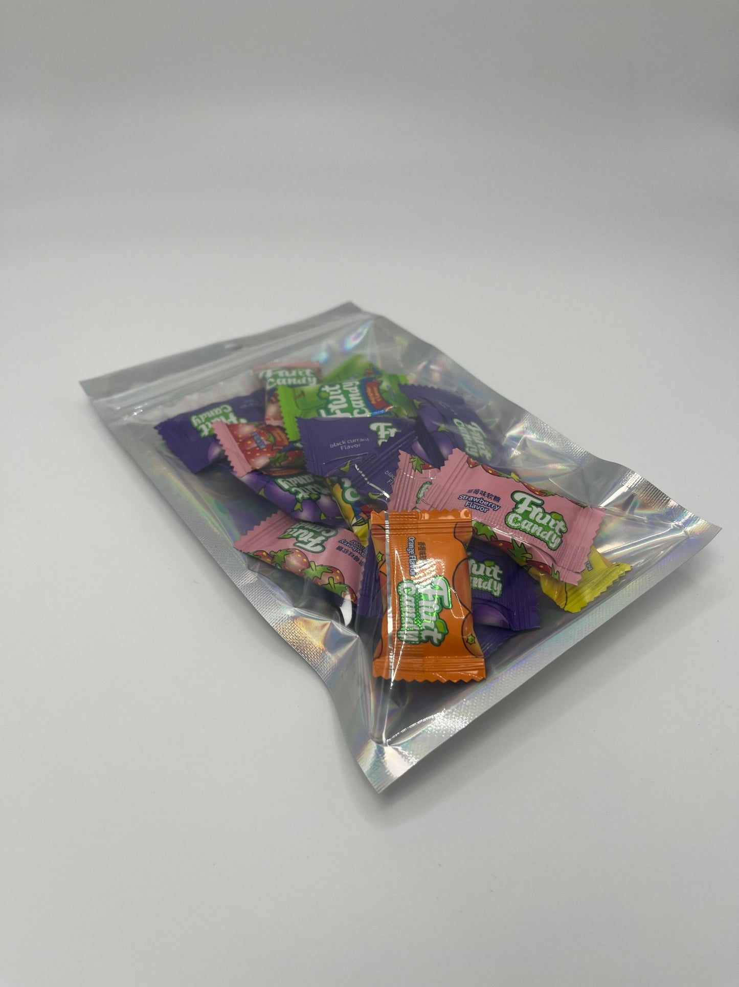 4 oz Transparent Front and Laser Effect Back Flat Pouches