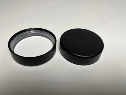 Black 50-400 child-resistant cap for cannabis glass jars