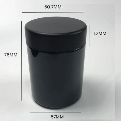 Child-resistant 4oz black glass jar for compliant cannabis packaging