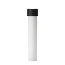 Child-resistant matte white glass pre-roll tube with airtight and smell-proof design
