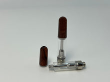 Glass Vape Cartridge with Wood Mouthpiece | 1.0mL - Screwed Mouthpiece