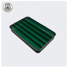 Green 5 divider cardboard insert for organized pre-roll packaging