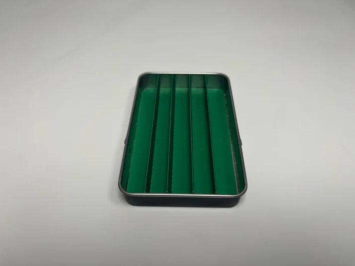 Vibrant green cardboard divider insert for pre-roll packaging
