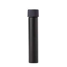 Smell-proof matte black glass pre-roll tube with child-resistant cap for secure packaging