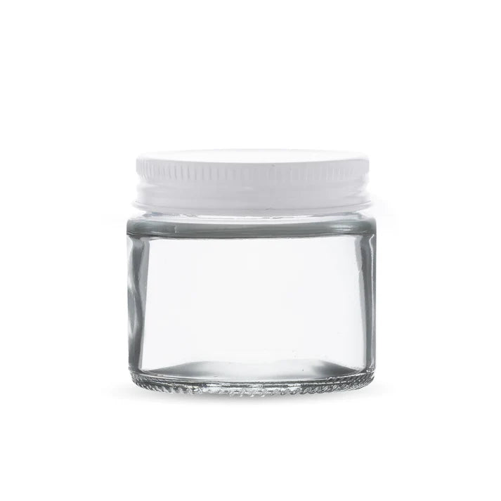 3oz Transparent Glass Jar with Metal Cap