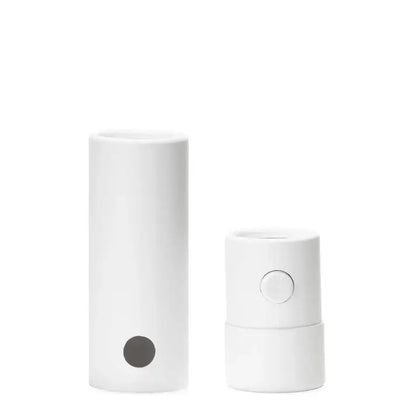 Sustainable cardboard vape cartridge tube with child-resistant press button closure